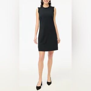 NWT J. Crew Factory Ruffleneck Black Dress